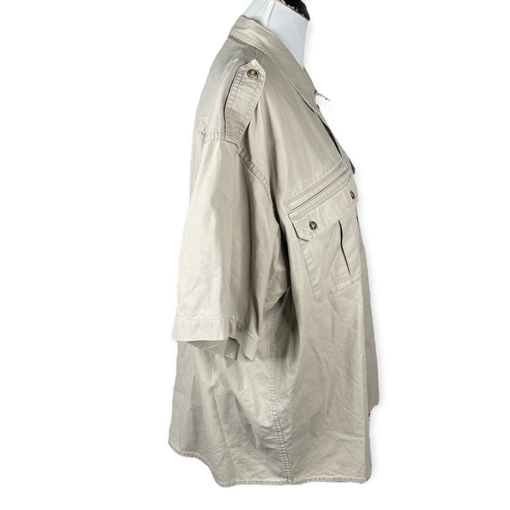 Cabela’s Safari Series Button Down Short Sleeve Shirt Tan Biege Size 2XL - Picture 4 of 8